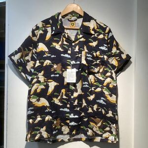 HUMAN MADE ヒューマンメイド 2023SS DUCK GAUZE ALOHA SHIRT ダックガーゼアロハシャツ　ネイビー Lサイズ 616976