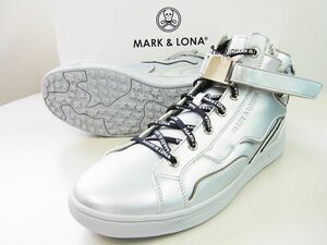 正規品★MARK&LONA マーク＆ロナ★Lotus Green Walker Mid W/Strap スパイクレススニーカー★28cm【MLS-2C-SS02】シルバー銀【本物保証】