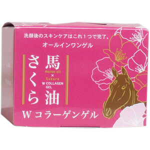 【まとめ買う】馬油さくら Ｗコラーゲンゲル １００ｇ×40個セット