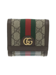 GUCCI◆3つ折り財布/-/BEG/総柄/メンズ/598662 96IWG 8745