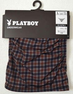 ★【PLAYBOY】ナイロン ミニビキニ チェック柄 Lサイズ