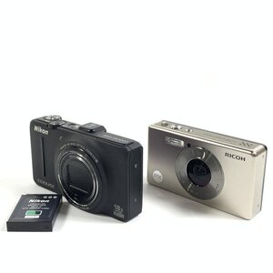 Nikon ニコン COOLPIX S9300 / RICOH リコー PX コンパクトデジタルカメラ まとめ売り 2台セット バッテリー×1(S9300)付き●簡易検査品