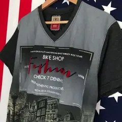 USA古着 Vネック Tシャツ