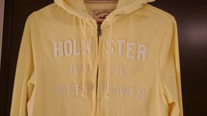 ホリスター HOLLISTER パーカー used Mサイズ 黄色 イエロー