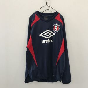 EI772 実物 大宮南 umbro 長袖 フットボール ピステ ウェア サッカー 紺 メンズ M