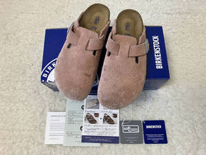 Birkenstock ビルケンシュトック Boston ボストン スウェード ピンク系 Pink Clay 37 ナロー幅 （幅狭） 室内で使用のみ