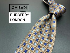 【超美品】BURBERRY LONDON　バーバリーロンドン　ドット柄　ネクタイ　3本以上送料無料　ブラウン　光沢　0601102