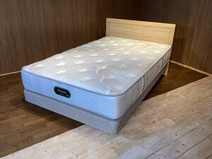 展示未使用 SIMMONS シモンズ セミダブルベッド シエラフラット NA ダブルクッション/ シモンズBeautyrest Premium7.5インチエグゼクティブ