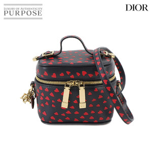 新品同様 クリスチャン ディオール Christian Dior レディディオール マイクロ バニティ 2way ハンド ショルダー バッグ ハート柄 90231714