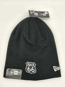 New Era x ROUTE66 ニューエラ ニットキャップ ビーニー ブラック フリーサイズ 黒 帽子 ニット帽 