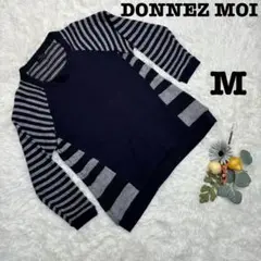 良品❤️【DONNEZ MOI】⭐️ニットセイター長袖サイズMネイビー紺