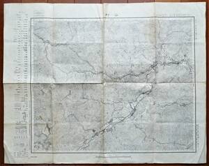 谷村 大日本帝国陸地測量部　大正15年　五万分の一図1枚　　　　検索：山梨県 南都留大月市 地図・三ツ峠 河口湖 桂川・登山地図