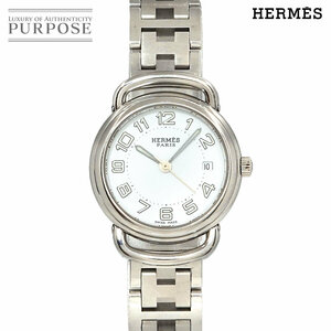 エルメス HERMES プルマン PU2 210 ヴィンテージ レディース 腕時計 デイト ホワイト 文字盤 クォーツ ウォッチ Pullman 90229253