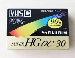 未開封 富士フイルム VHS-C super HG DC 標準30分 3倍90分 FUJIFILM カメラ撮り用ハイグレードテープ 新品 未使用 記録