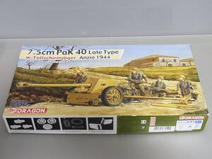 212■ドラゴン 1/35 未組立プラモデル■ 7.5cm PaK40 後期型 w 降下猟兵 ガンクルー アンツィオ 1944 KITNo. 6250