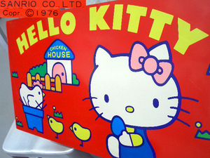 ♪1976S SANRIO HELLO KITTY OH! ノスタルジック キティちゃん アンティーク 衣装ケース 可愛い ブリキケース 昭和レトロ 黎明期 入手困難!