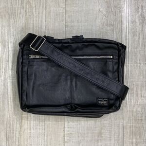 PORTER Free Style Shoulder Bag ポーター 吉田カバン フリースタイル ショルダー バッグ 斜め掛け 鞄 ブラック W 30cm 位 ブラック 系 609