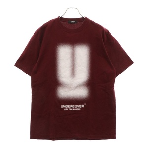 UNDERCOVER アンダーカバー 24SS TEE HAZE U ヘイズUロゴ半袖Tシャツ ボルドー UC1D9809-1