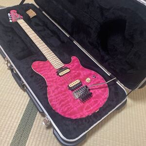 [新品同様] MUSIC MAN AXIS Trans Pink QUILT ミュージックマン アクシス トランスピンク キルト B