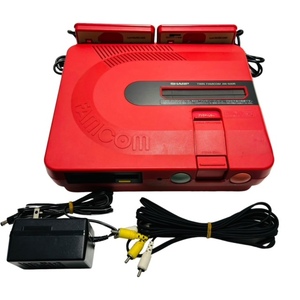 【当時物】SHARP シャープ TWIN FAMICOM ツインファミコン AN-500R レッド 赤 任天堂 ニンテンドー 当時物 希少 レトロ ヴィンテージ☆