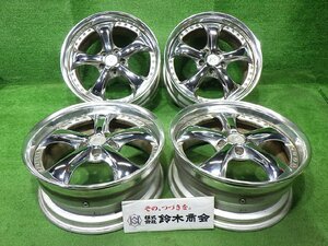 中古 18インチ 18×8J 5穴 WORK VS-KF 社外 アルミホイール 4本セット 深リム JZX100 JZX90 