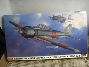 送料660円●プラモデル 未組立品 現状●ハセガワ 1/48●三菱 A6M5c/A6M7 零式艦上戦闘機 52型丙/62型 芙蓉部隊 特別仕様●ゼロ戦 零戦