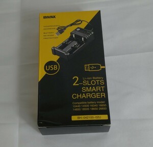 2本　USB式　10440 14500　18650　 16340 26650　リチウムイオン充電器 電池充電　リチウムイオン充電器 電池充電