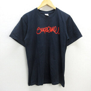 Q■22SS■シュプリーム/SUPREME Handstyle TeeハンドスタイルTシャツ■黒【 S 】MENS/12【中古】