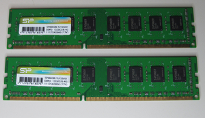 送料180円/DDR3/1333(CL9)/4G/SP004GBLTU133V01/4GBx2枚(合計8GB)