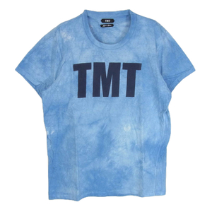 TMT ティーエムティー タイダイ柄 ロゴ 半袖 Tシャツ カットソー ブルー系 L【中古】