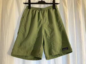 中古 2019年製 メンズXS patagonia バギーズロング 7インチ MACH パタゴニア バギーズ baggies shorts lonh 山と道 緑 グリーン Green