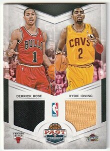 2012-13 PANINI PAST & PRESENT Kyrie Irving/Derrick Rose DUAL JERSEY RELIC #/99