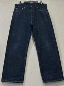 ※Visvim ヴィズヴィム FLUXUS serge denim セルビッチ デニムパンツ 濃紺 日本製 34 　　　　　　　　　 BJBC.AJ