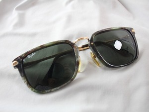 1円　良品　レイバン　Ray-Ban　　サングラス　度入り　★　マーブルフレーム　ゴールド　YN8000