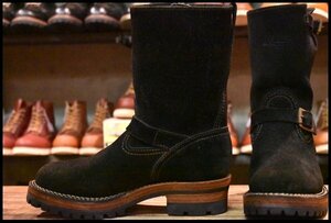 【8E 美品 10年】WESCO ウエスコ カスタムボス ブラック ラフアウト 黒スエード エンジニア 9インチハイト ブーツ BOSS HOPESMORE