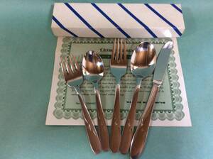 【Mid-flatware/Wallace-Stainles/North Star/未使用/箱入②】ウォレス-ステンレス/ノーススター/カトラリー5点セット/アトミックエイジ