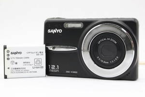 【返品保証】 サンヨー SANYO DSC-X1260 ブラック 3x バッテリー付き コンパクトデジタルカメラ v1472