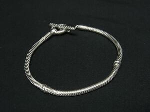 1円 ■極美品■ PANDORA パンドラ SV925 ブレスレット バングル アクセサリー レディース シルバー系 FL1216