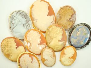 【B50】カメオ CAMEO カメオ系 シェルカメオ ブローチ ヴィンテージ ビンテージ アクセサリー 大量 まとめ売り まとめ TIA