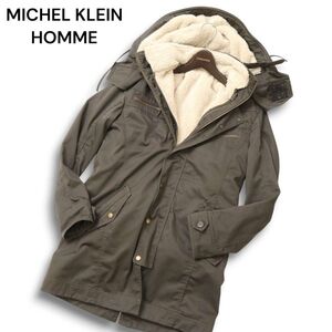 MK HOMME ミッシェルクラン オム 秋冬 ボア ライナー★ ミリタリー モッズコート Sz.48　メンズ　C4T10831_B#N