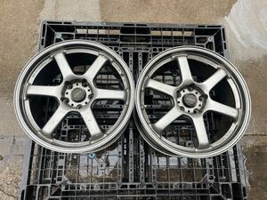 鍛造 プロドライブ GC-06D18イン8.5J OFF+44 PCD114.3-5H中古ホイール2本セット