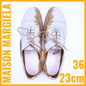 メゾンマルジェラ S58WQ0024 メッシュ レザー 16SS ドレスシューズ Maison Margiela サイズ36 23cm デッキシューズ レディース