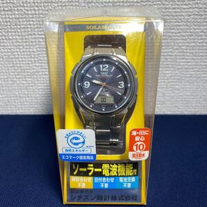 ★未使用品　CITIZEN Q&Q シチズン 腕時計 電波ソーラー【MCS5-204】