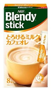 AGF ブレンディスティック とろけるミルクカフェオレ 8本 ×6箱 【 スティックコーヒー 】 【 粉末 】