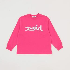 新品　エックスガール　X-girl Stages ミルズロゴ長袖Tシャツ100