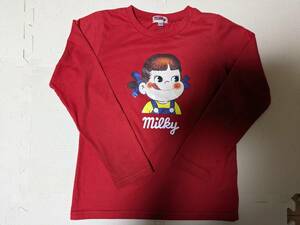 Milky　ミルキー　ペコちゃん　長袖Tシャツ　レッド　130