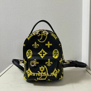 【大幅値下げ】新品同様　CASTELBAJAC Claire カステルバジャック　クレア リュックサック ブラック×イエロー　068732 68732 バックパック