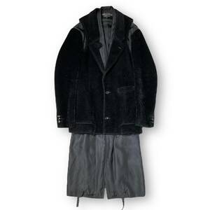 19AW COMME des GARCONS HOMME PLUS フェイクファーレイヤードコート Sサイズ PD-J039 コムデギャルソン オムプリュス 店舗受取可