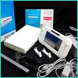 ★Nintendo/任天堂 Wii U プレミアムセット WUP-101/32GB/シロ/外箱・取説・センサーバー付き/本体/ゲーム機&1133700028