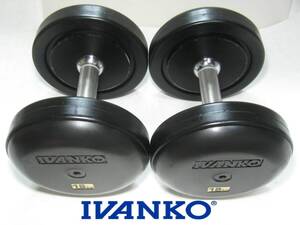 定価80300円 IVANKO　ラバーダンベル SDKR 回転式 １８kg×２ ペア 計３６kg イヴァンコ イバンコ ホームジム 筋トレ 傷あり 美品 